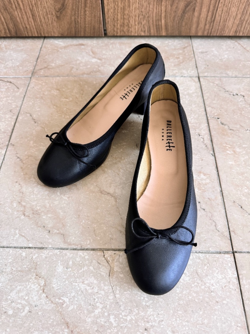 Ballerette Soft Leather Ballet Heels - Picture 3 of 5